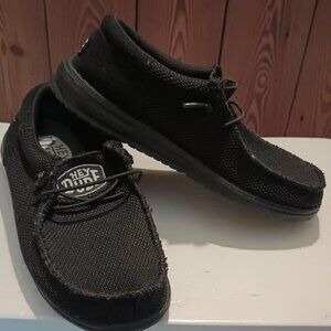 Hey Dude  Boys Black Wally youth Funk Mono Sz Y3